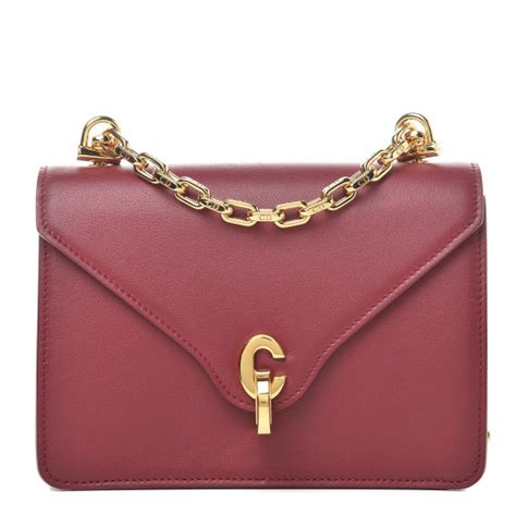 Christian Dior Smooth Calfskin Mini C'est Flap Bag Red